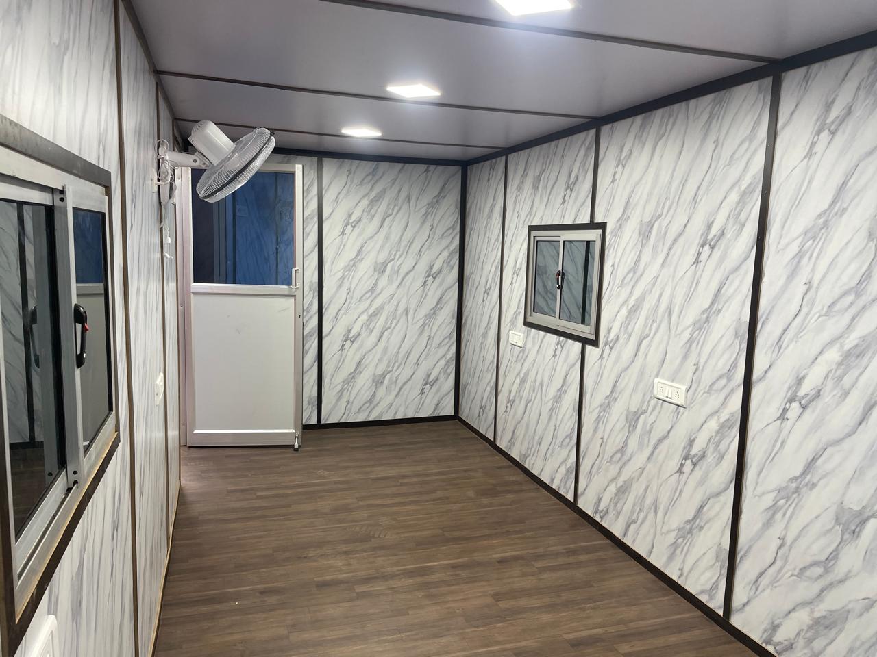 Container home in mountain setting